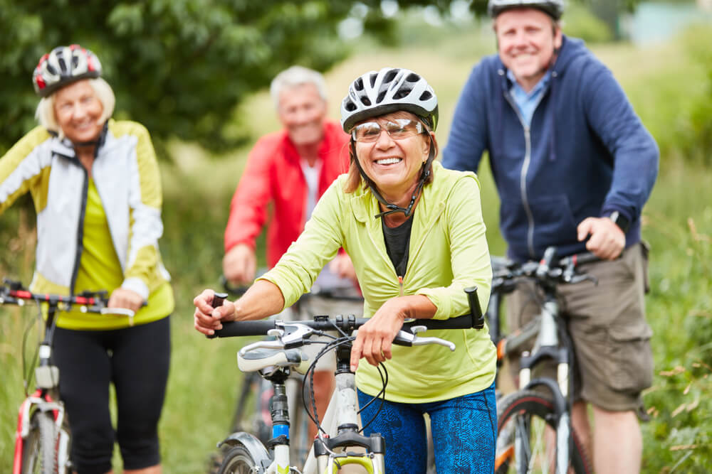 Gruppe von Radfahrern